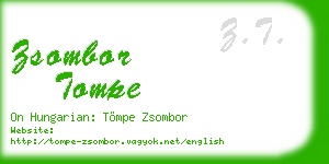 zsombor tompe business card